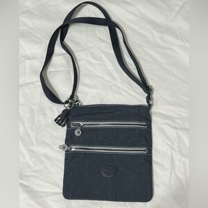 Kipling blue/Gray Crossbody Bag with Zipper Detail
